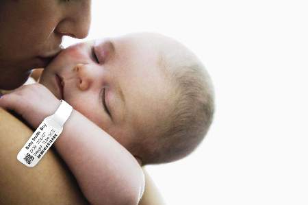 Electronic wristbands for babies at Frimley Park