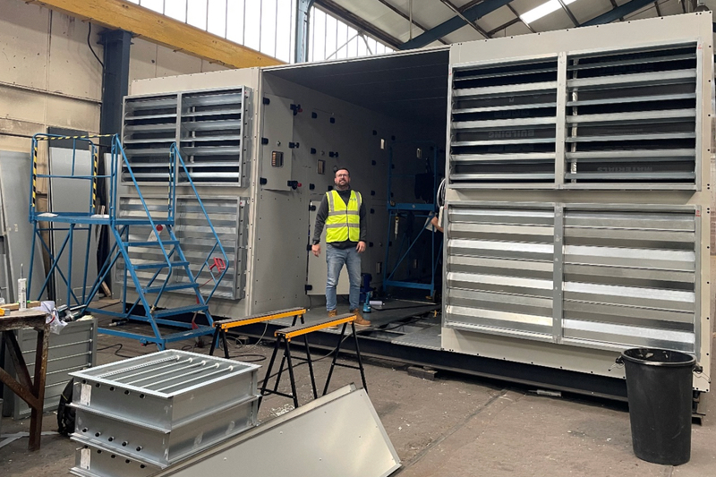 The AHU in the factory