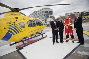 First chopper touches down on new lifesaving hospital helipad 