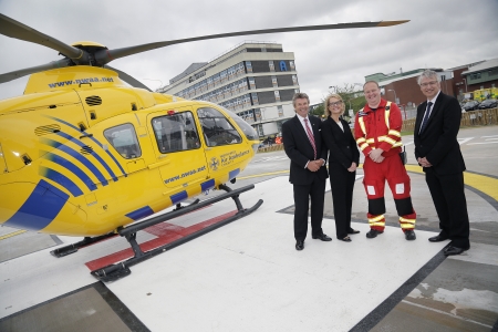 First chopper touches down on new lifesaving hospital helipad 
