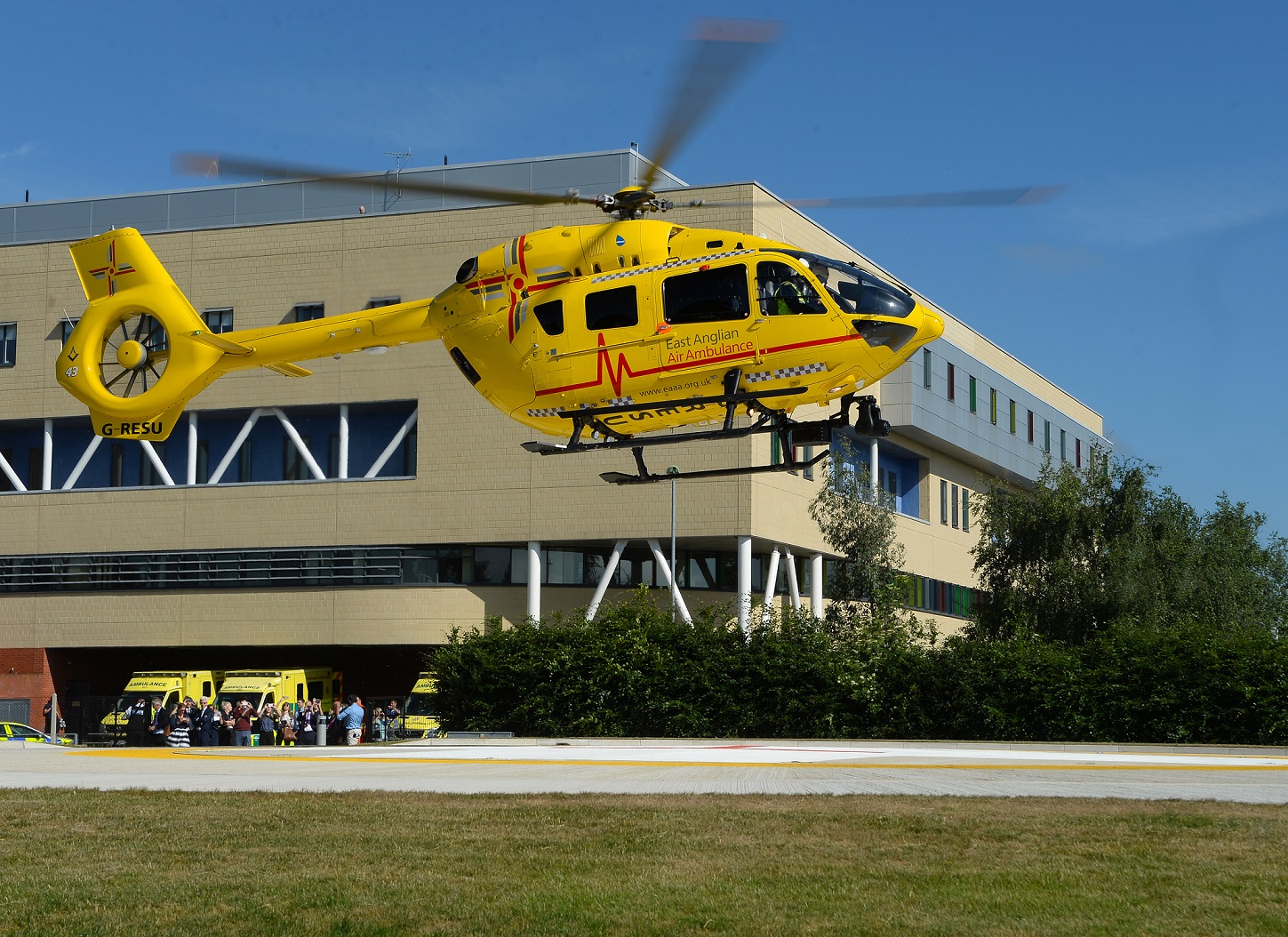 First flight lands at life-saving new helipad