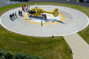 First flight lands at life-saving new helipad