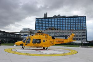 First flight touches down on hospital's new £500,000 helipad 