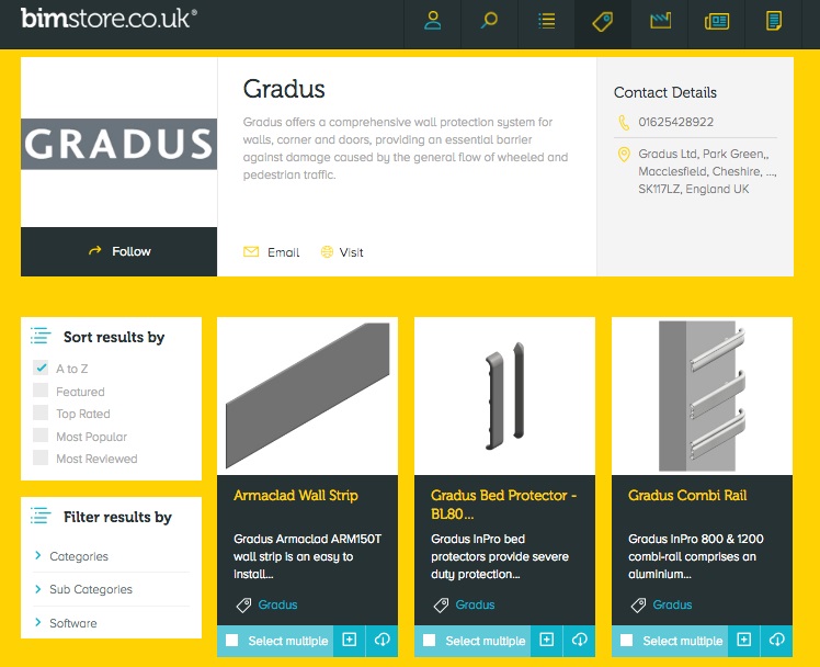 Gradus launches BIM objects  