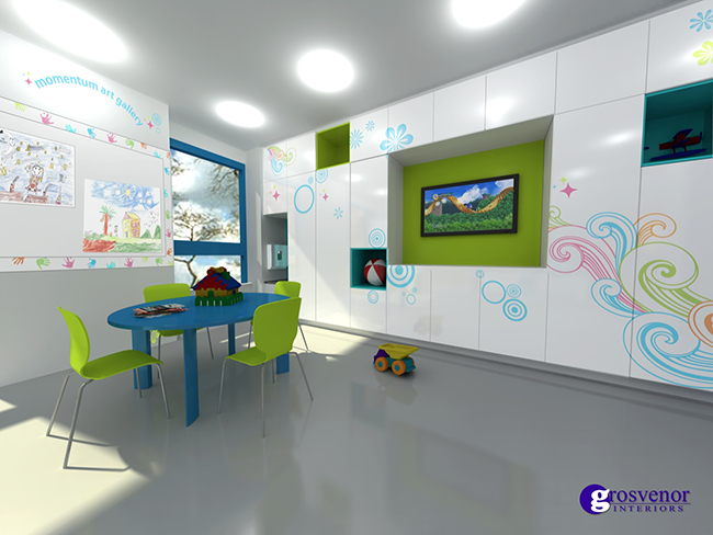 Grosvenor Interiors: Children’s playroom Kingston Hospital