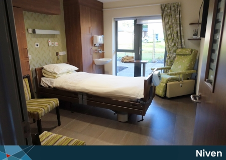 The building accommodates 10 patients in ground-floor bedrooms