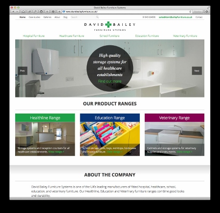 Hospital furniture manufacturer launches new responsive website