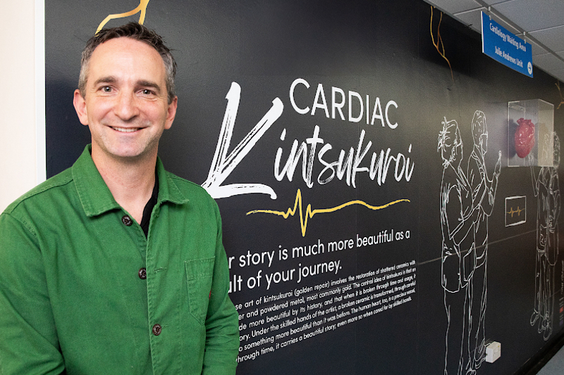 Cardiac Kintsukuroi: Jeff Schmidt creates new artwork for Cardiology Department at St Peter’s Hospital
