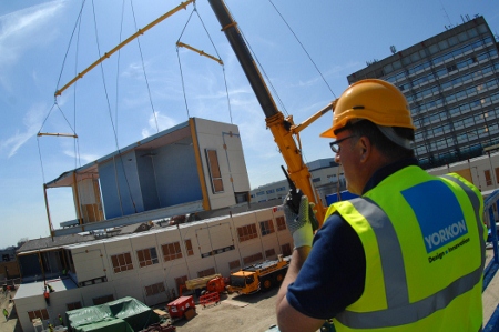 Largest ever off-site construction project in the UK is craned into position
