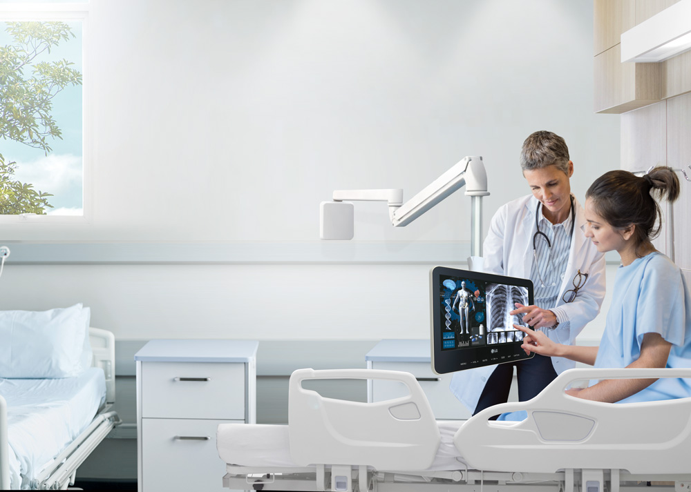 LG offers interactive healthcare TV with multi-touch function