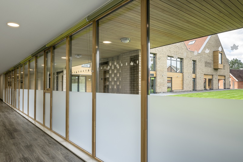Internal glazing helps to fill the building with natural light