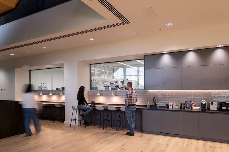 Breakout spaces have been provided throughout the building to encourage collaboration