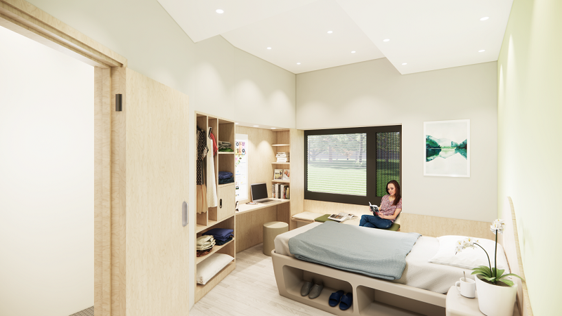 The design centres on following the patient journey and road to recovery