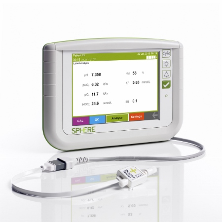 Miniature in-line blood gas analyser launched by Sphere Medical 