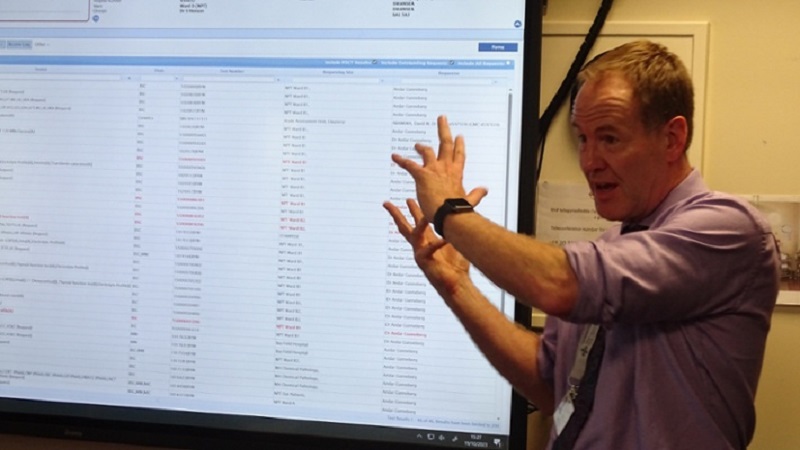 The health board's director of digital, Matt John, explained some of the new digital systems now in place