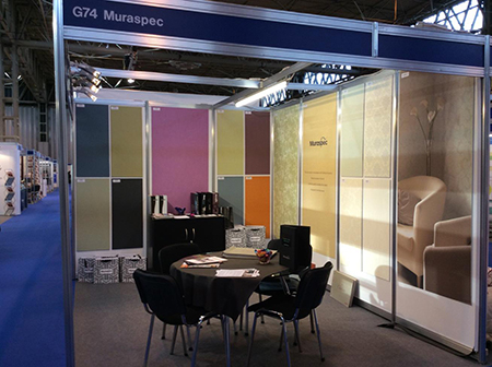 Muraspec’s dementia friendly wallcoverings displayed at The Care Show, stand G74 