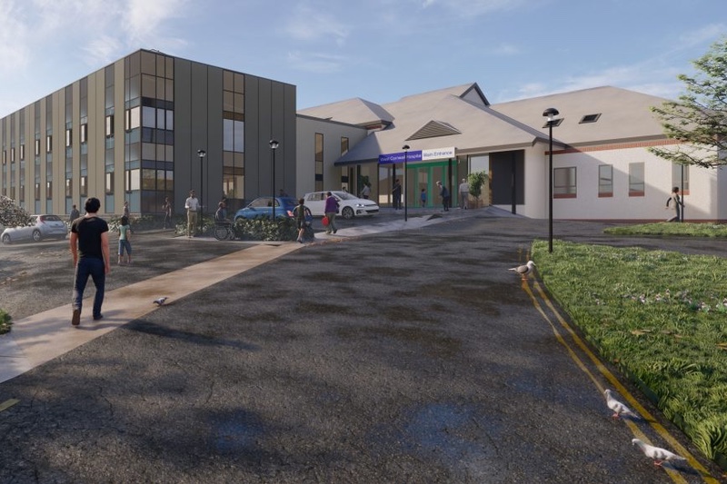 Artist’s Impression of West Cornwall Hospital Outpatient Department. Architect: Stride Treglown