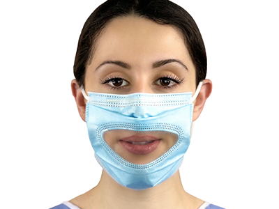 New transparent face mask shields your smile, without hiding it