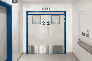 PVC hospital doors & healthcare IPS used at leading NHS trust