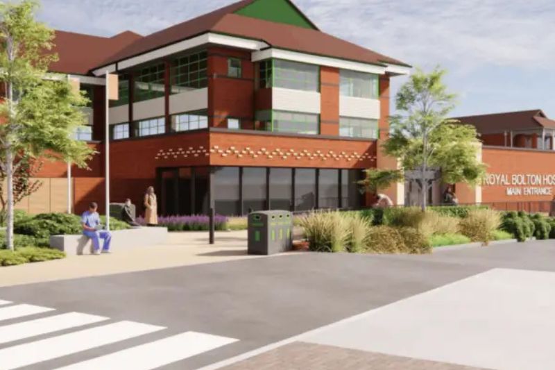 Royal Bolton Hospital begins main entrance redevelopment ahead of 2027 opening