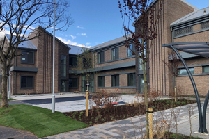 Security built in: Window and door shutters used at Leamington Spa health centre