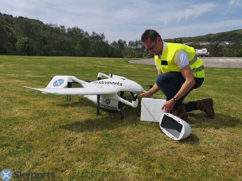 Space-enabled drone deliveries aid COVID-19 response in Scotland 