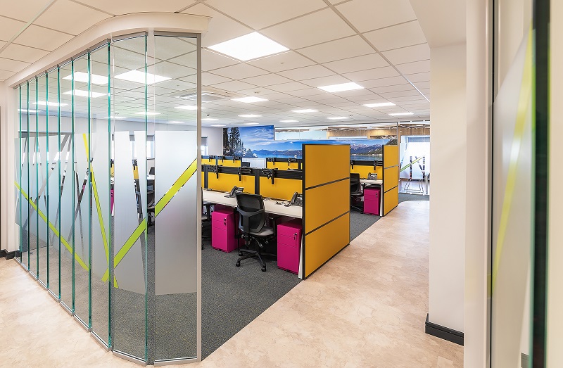 The open-plan feel to the space provides work areas together with carefully-design recreational spaces