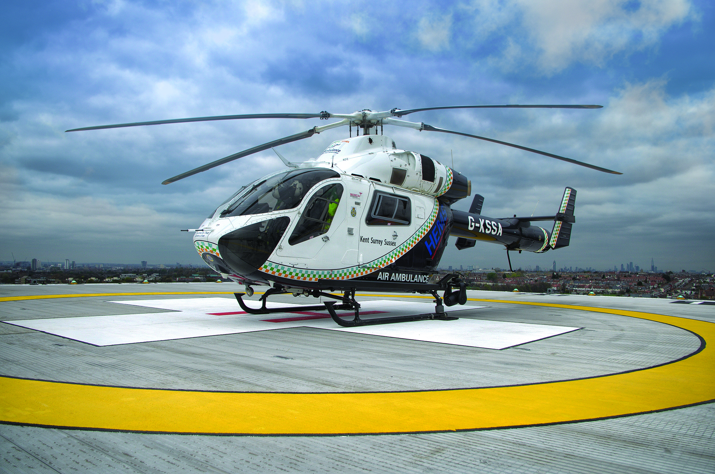 St George's Hospital helipad is taking off