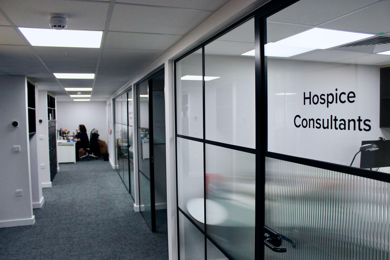 The new administrative office features soundproof, private and professional offices for our Hospice Consultants, Referrals and Discharge Nurse Specialist and Assistant Director of Nursing.