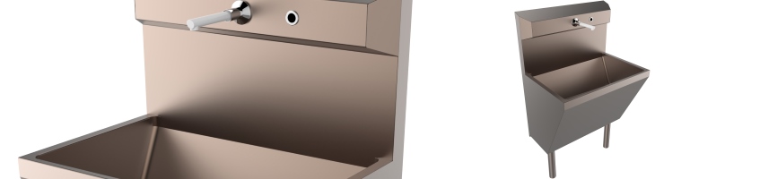 Surgical scrub sink combats contamination with copper