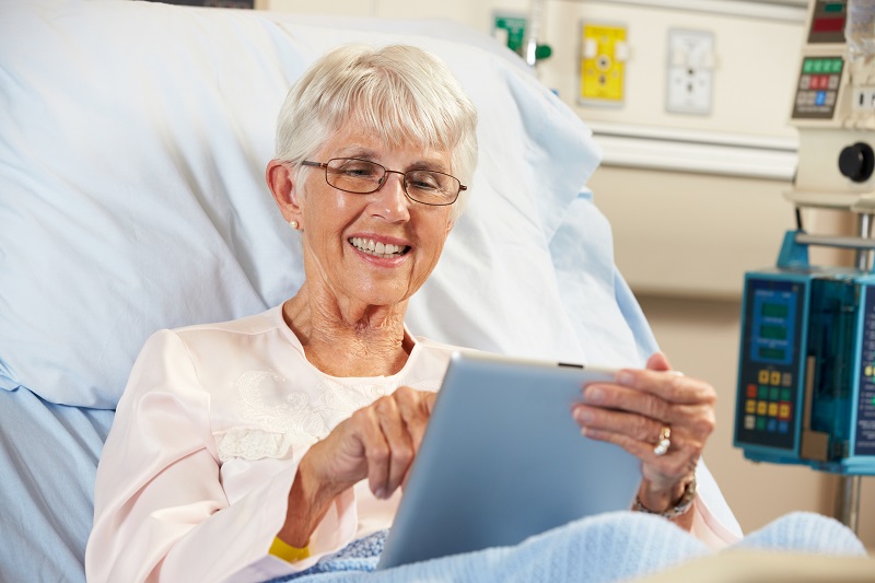As well as video conferencing, tablets can also access entertainment such as TV and games