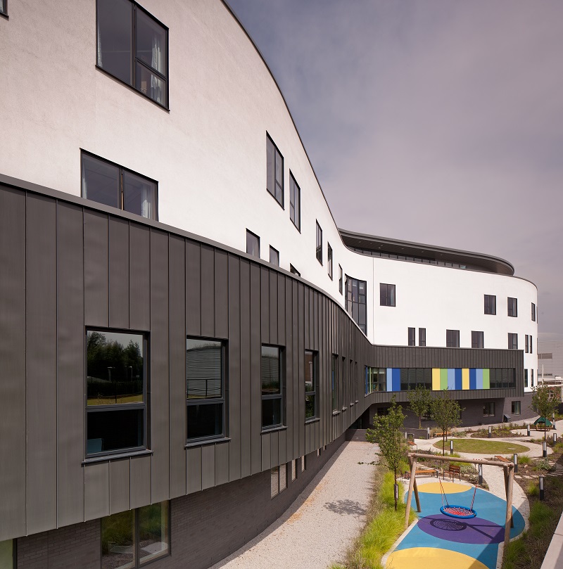 Extensive use of bold, bright colours can help to define areas and create a more-calming environment