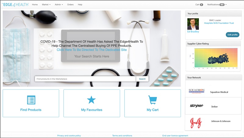 The Edge4Health platform is already being used by 140 of the country’s 240 NHS trusts, with more than 2,000 NHS users having bought more than £30m worth of equipment to date