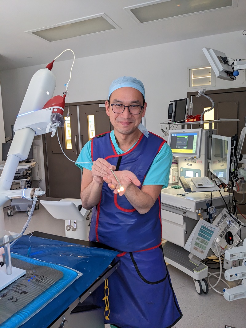 Kelvin Lau, a consultant thoracic surgeon at St Bartholomew's Hospital, said current biospy techniques carry risk and are not always accurate, meaning patients wait longer for a diagnosis