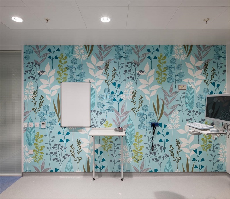 The work was designed by artists Lucy Gough, Eloise Renouf, and Alex Echo and appear throughout the 13-storey building