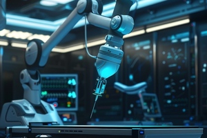 What is the current situation with surgical robot uptake in the UK?