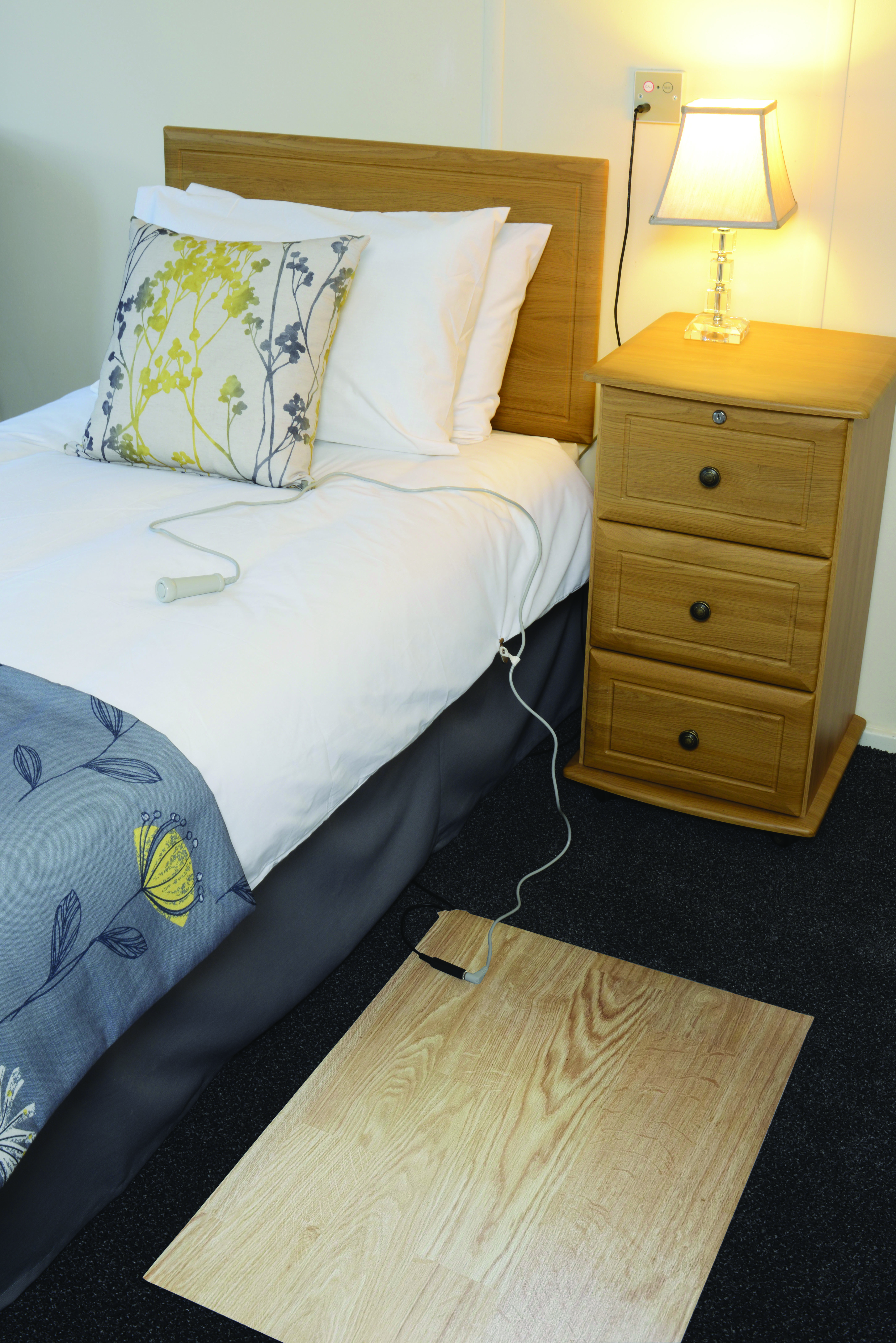 Wood-look Alertamat helps reduce falls in care homes and hospitals